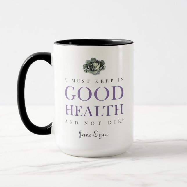Mug Jane Eyre - Garder En Bonne Santé - Chou (Gauche)