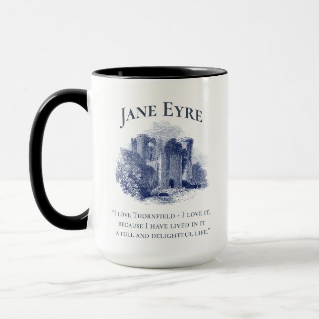 Mug Jane Eyre - I Love Thornfield - Château (Gauche)