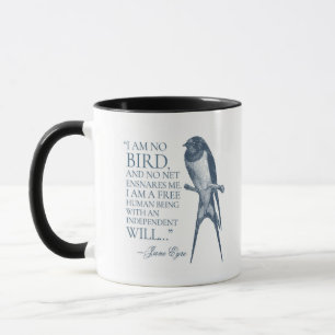 Mug Jane Eyre - Je ne suis pas un oiseau - hirondelle