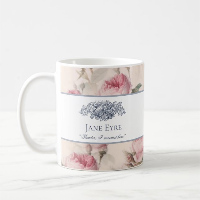Mug Jane Eyre - Lecteur Je L'Ai Marié - Doses Floral (Gauche)