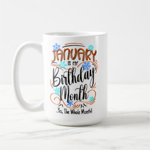 Mug Janvier Anniversaire Mois, Tout Le Mois, Boissons 
