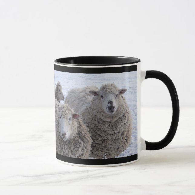 Mug Janvier Deux Moutons Visages (Droite)