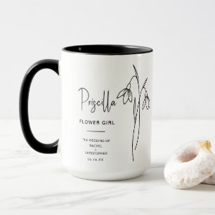 Mug Janvier Flower Girl   Fleur de naissance à la neig
