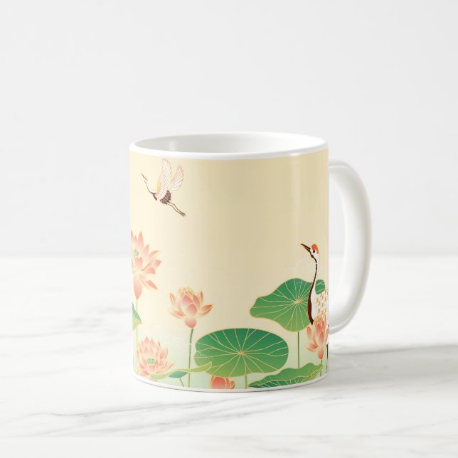 Mug Japanese Garden Koi Pond and Waterlilies Art (Devant droit)