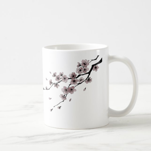 Mug Japanese Samurai × Sakura Ink Art (Droite)