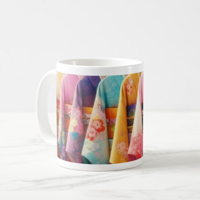 Mug Japanese Traditional kimono cool colorful  (Devant gauche)