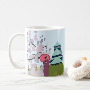 Mug Japon Cherry Blossom Geisha Kimono Japon