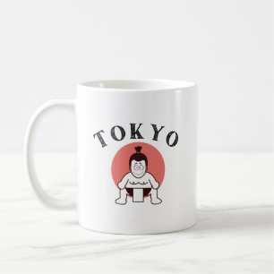 Mug Japon Sumo Tokyo - Fils du Soleil Blanc