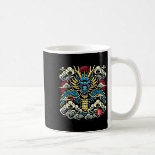 Mug Japonais Dragon Visage Nuages Vintage Anime Hommes