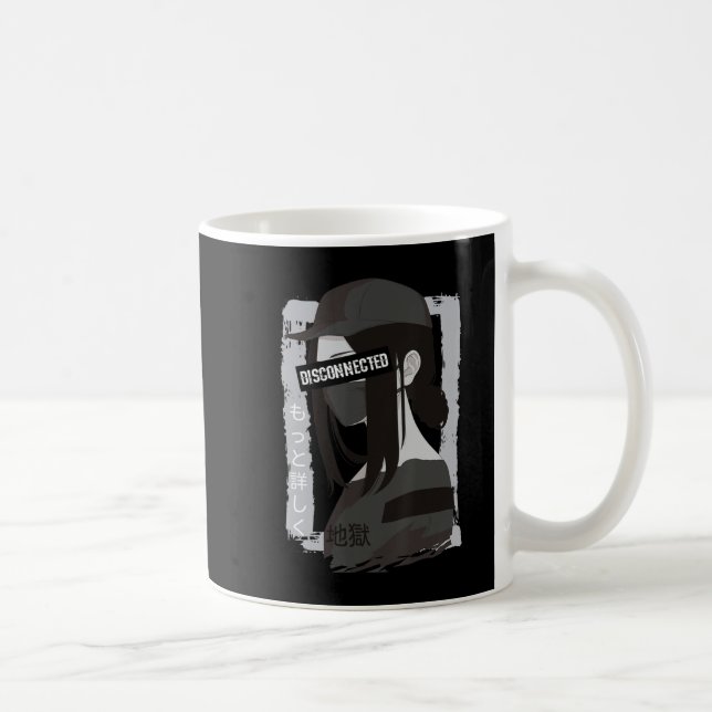 Mug Japonais esthétique Vaporwave déconnecté Anime Gi (Droite)