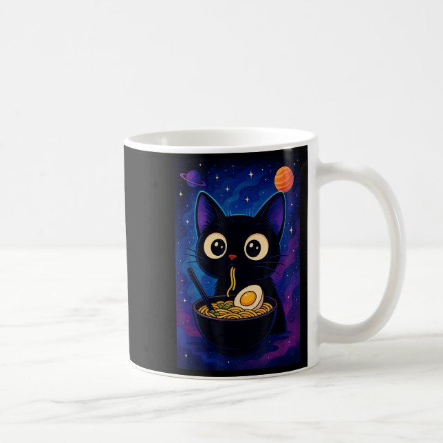 Mug Japonais Kawaii Anime Chat Ramen Graphisme Drôle H (Droite)
