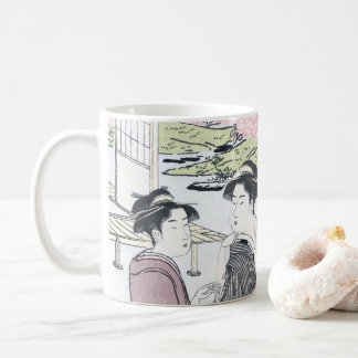 Mug Japonais Ukiyo-e Niwa aucun hanami par Eishi