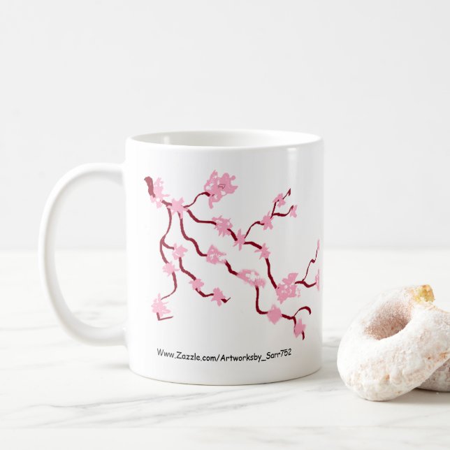 Mug /Japonaise Fleur de cerisier rose (Avec donut)