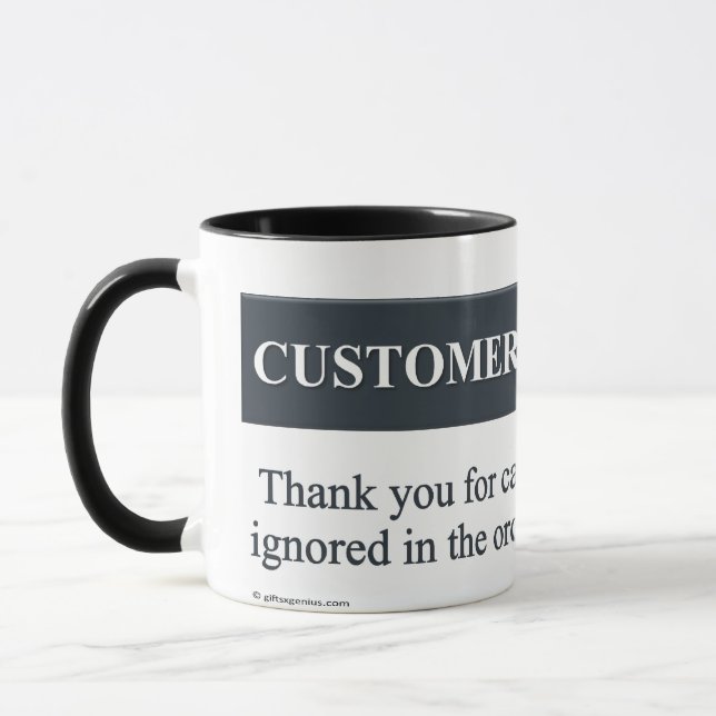 Mug J'appelle la ligne de service à la clientèle (Gauche)