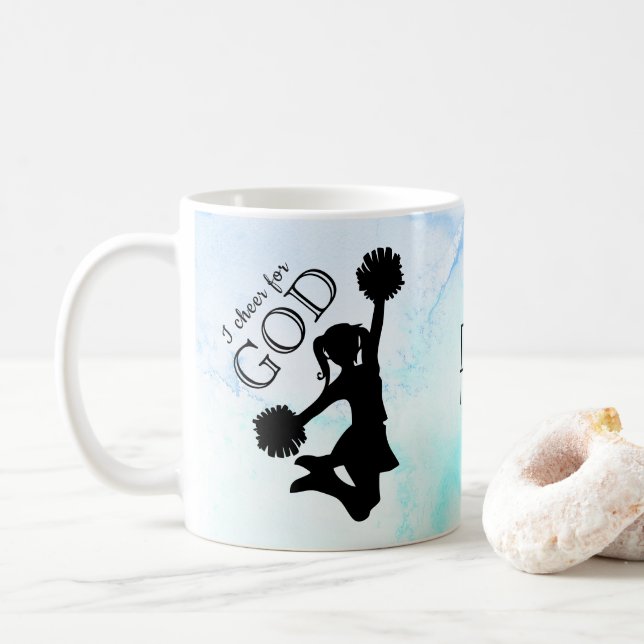 Mug J'applaudis pour Dieu, café/thé (Avec donut)