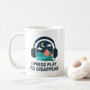 Mug J'appuie sur Lecture pour Disparaître Musique Natu