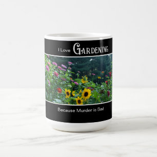 Mug Jardin amusant dire jardin fleuri marguerites cosm