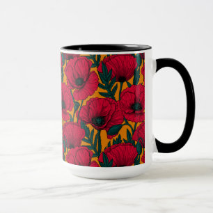 Mug Jardin aux coquelicots rouges