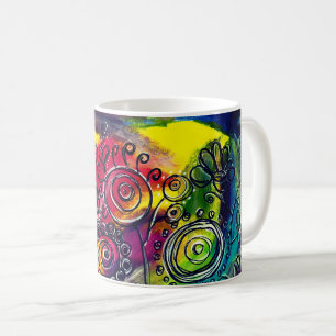 Mug Jardin aux fleurs colorées de Whimsical Oeuvre ori