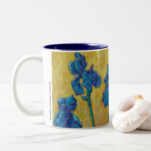 Mug - Jardin bleu Iris (Avec donut)