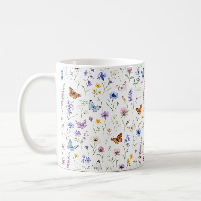 Mug Jardin botanique de la nature des fleurs sauvages  (Gauche)