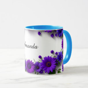 Mug Jardin Botanique Fleurs Violettes Élégance Florale