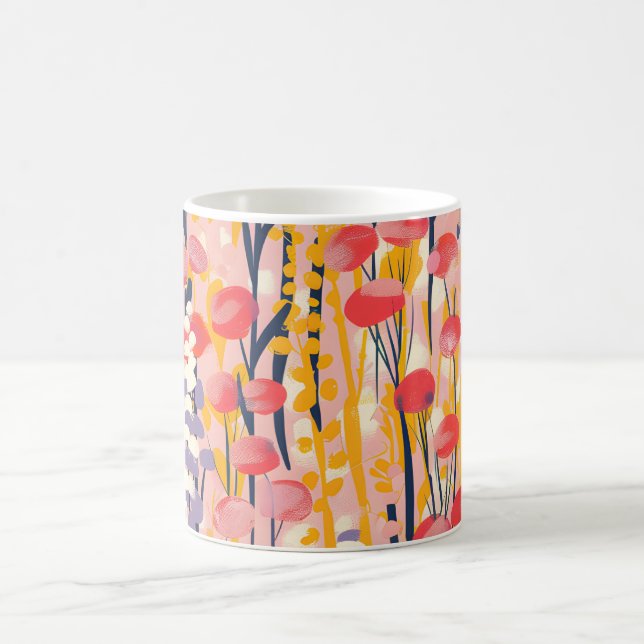 Mug Jardin botanique floral abstrait moderne de fleurs (Centre)