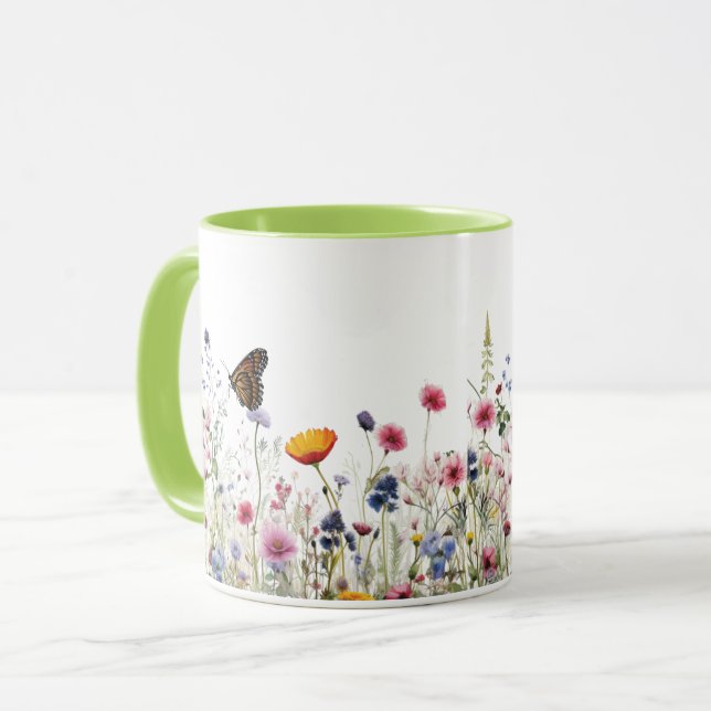 Mug Jardin Botanique Papillon Fleur de la Passion Moti (Devant gauche)