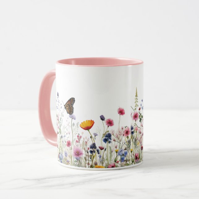 Mug Jardin Botanique Papillon Fleur de la Passion Moti (Devant gauche)