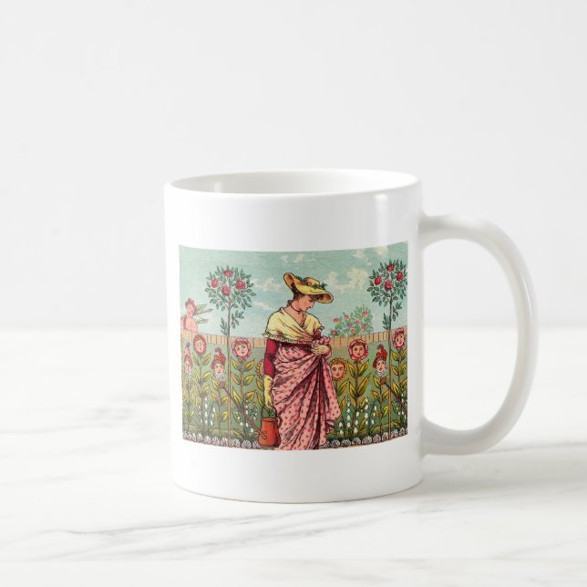 Mug Jardin Cultivation Flower Woman Art Antique (Droite)
