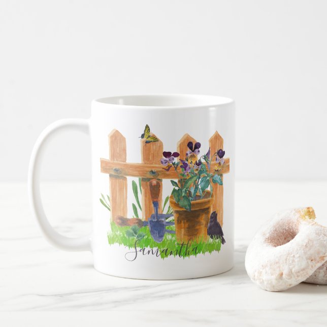 Mug Jardin de campagne personnalisé (Avec donut)