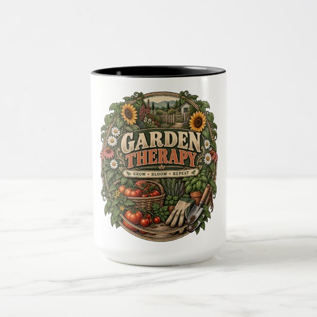 Mug Jardin de campagne vintage (Centre)