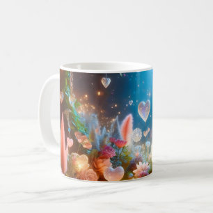 Mug Jardin de cœur de fleurs magiques lumineuses