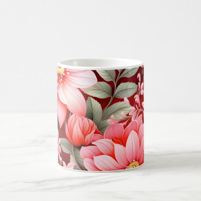 Mug Jardin de fleurs botaniques vintage en fleurs (Centre)