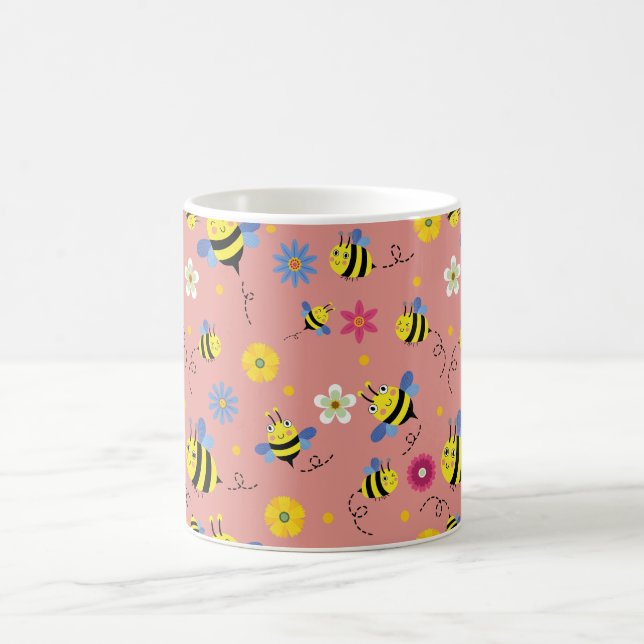 Mug Jardin de fleurs d'abeilles douces (Centre)