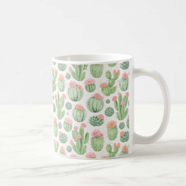 Mug Jardin de Fleurs de Cactus (Droite)