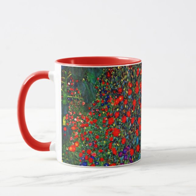 Mug Jardin de fleurs de Gustav Klimt (Gauche)