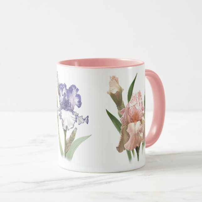 Mug Jardin de fleurs d'iris (Devant droit)