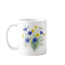 Jardin de fleurs sauvages Art aquarelle