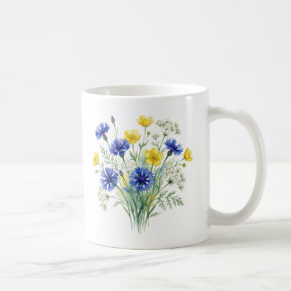 Mug Jardin de fleurs sauvages Art aquarelle