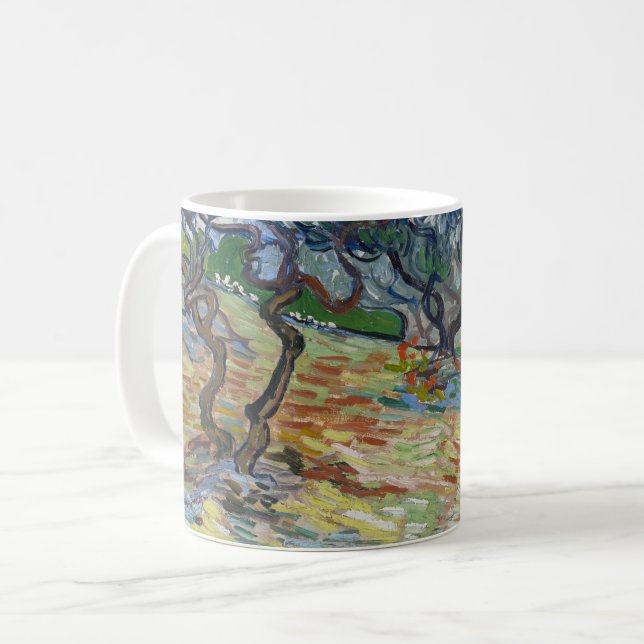 Mug Jardin de Gethsémani, Mont des Oliviers par van Go (Devant gauche)