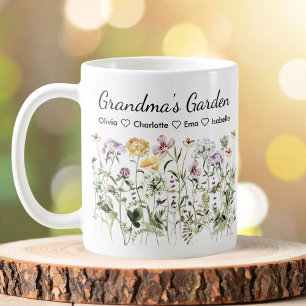 Mug Jardin de grand-mère Fleur personnalisée Fête des