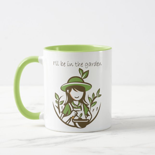 Mug Jardin de jardinage mignon (Gauche)
