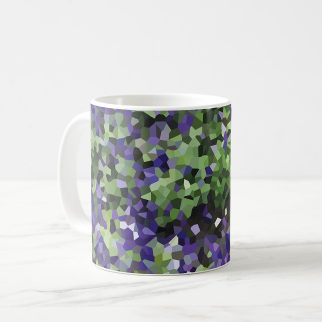 Mug Jardin de lavande géométrique (Devant gauche)