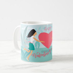 Mug Jardin de ressort de heureuse Sainte-Valentin