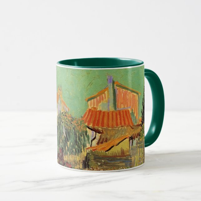 Mug Jardin derrière une maison par Vincent van Gogh (Devant droit)