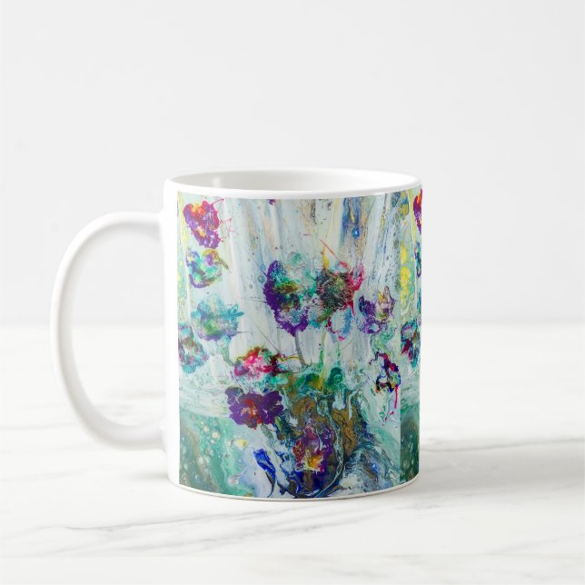 Mug Jardin des colibris Peinture abstraite (Gauche)