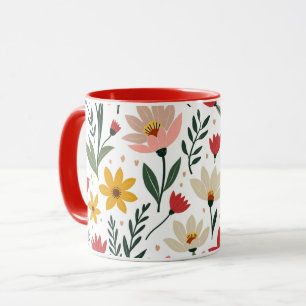 Mug Jardin d'été floral coloré botanique moderne