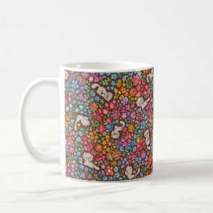 Mug Jardin fantaisiste de Pebble Chat Gris & Floral Lu