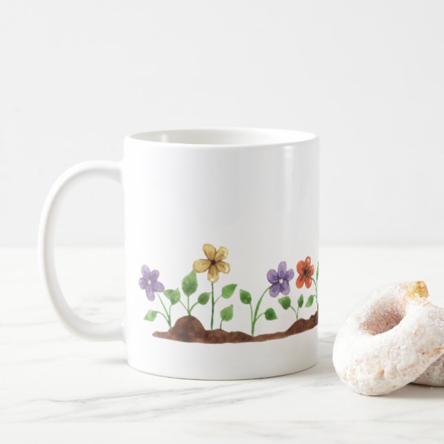 Mug Jardin fleuri (Avec donut)